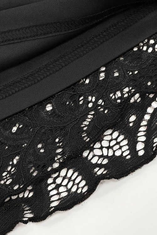 Sheer Lace Mini Dress