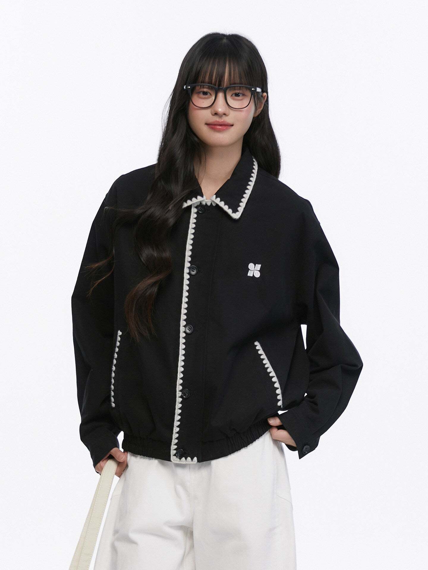 Shell Embroidered Harrington Jacket Shell Embroidered Harrington Jacket