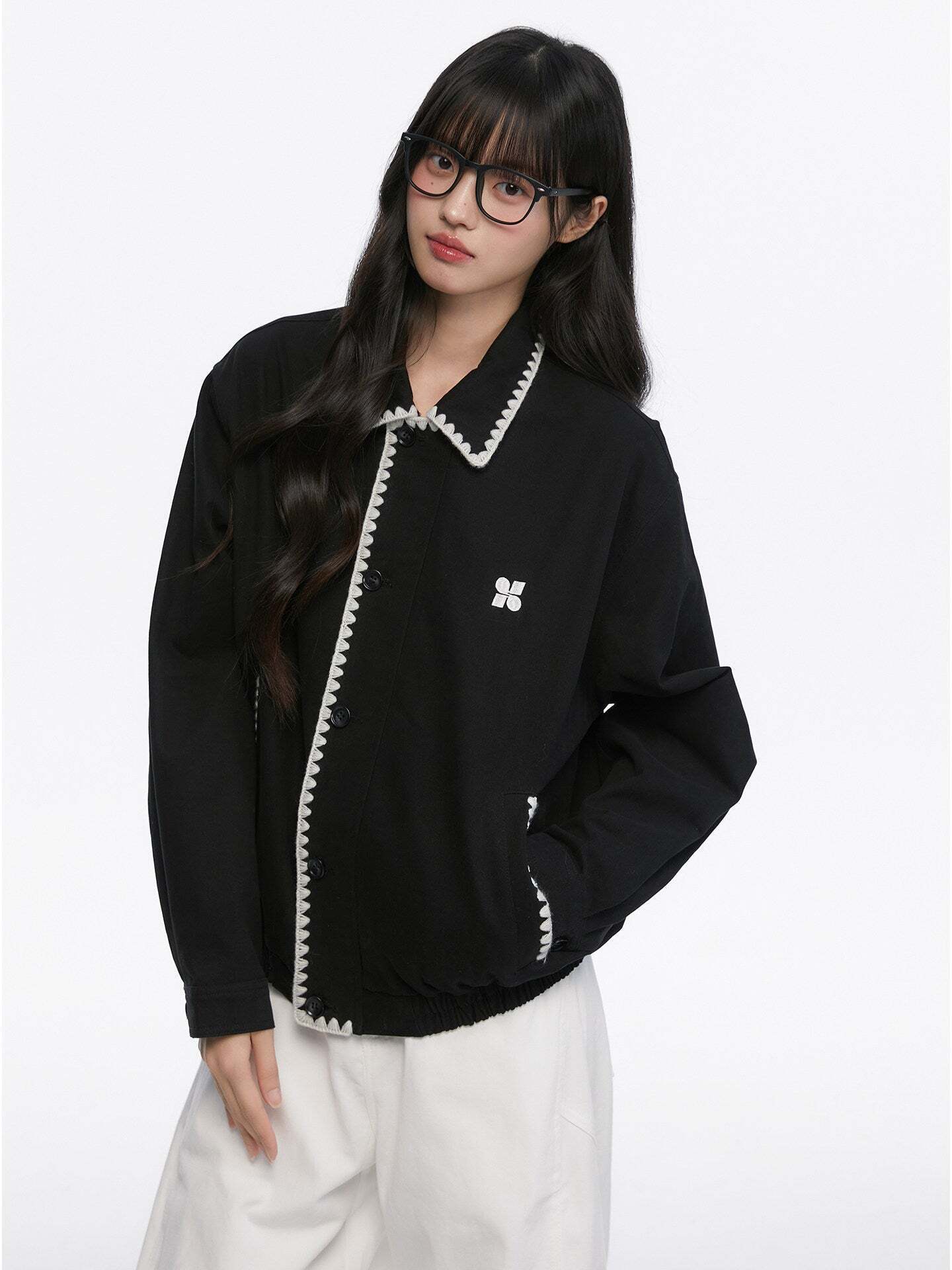 Shell Embroidered Harrington Jacket Shell Embroidered Harrington Jacket