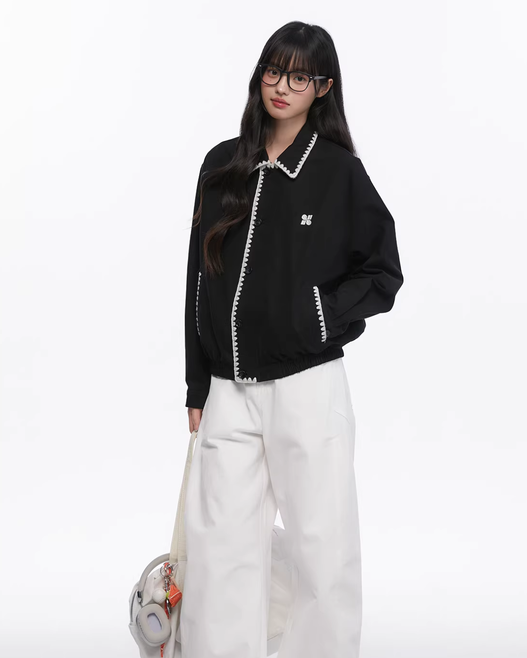 Shell Embroidered Harrington Jacket Shell Embroidered Harrington Jacket