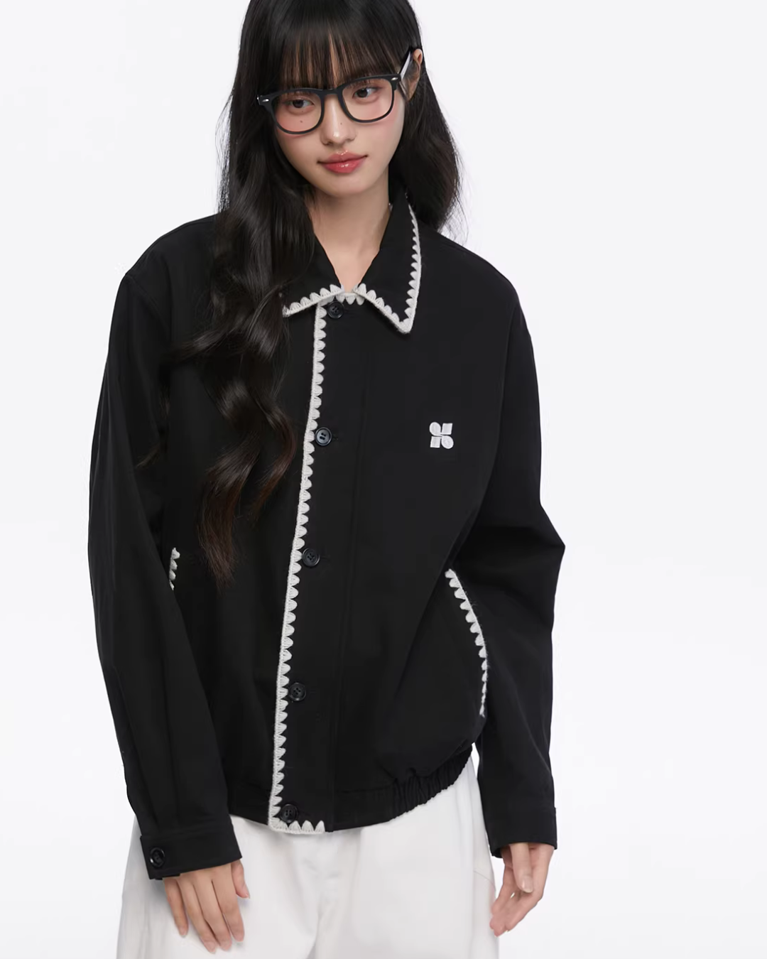 Shell Embroidered Harrington Jacket Shell Embroidered Harrington Jacket