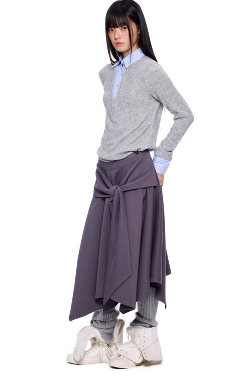 Shirt Docking Knit Top