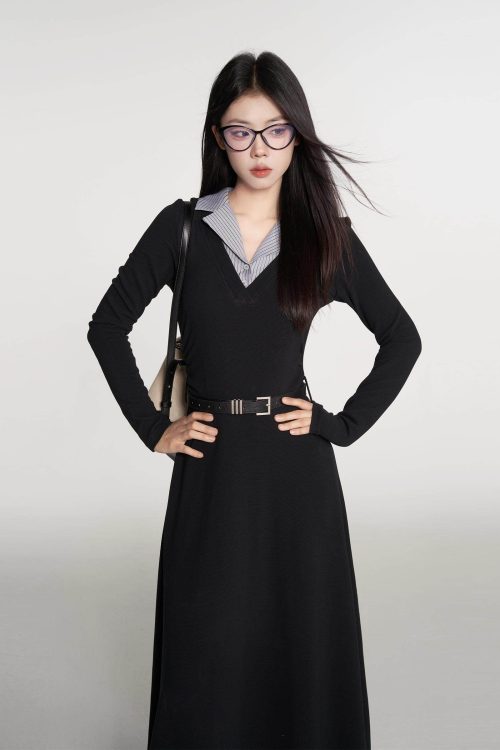 Shirt Layered Asymmetry Dress