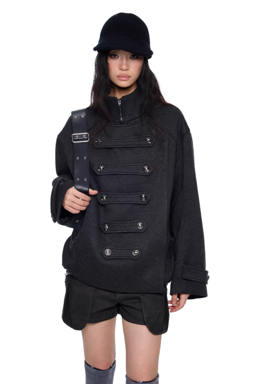 Short Double-Faced Wool Coat