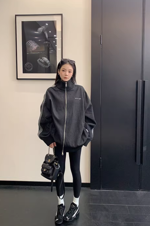 Sideline Denim Track Jacket