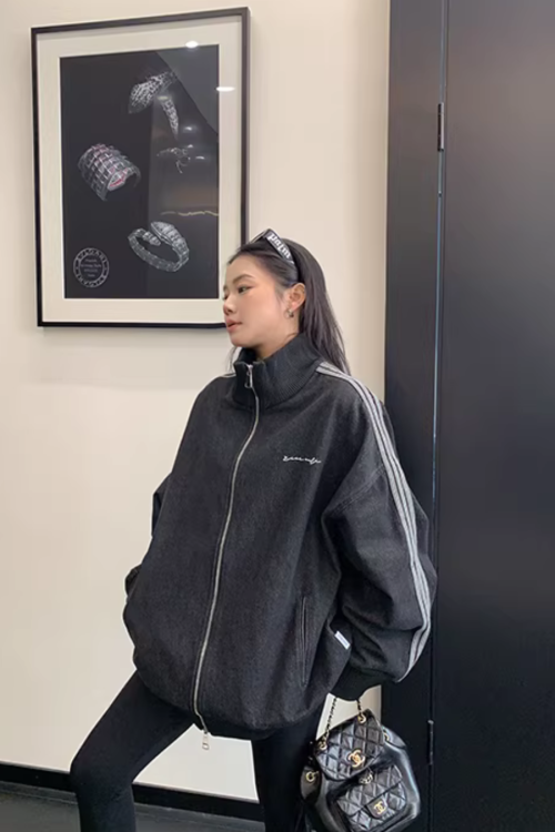 Sideline Denim Track Jacket