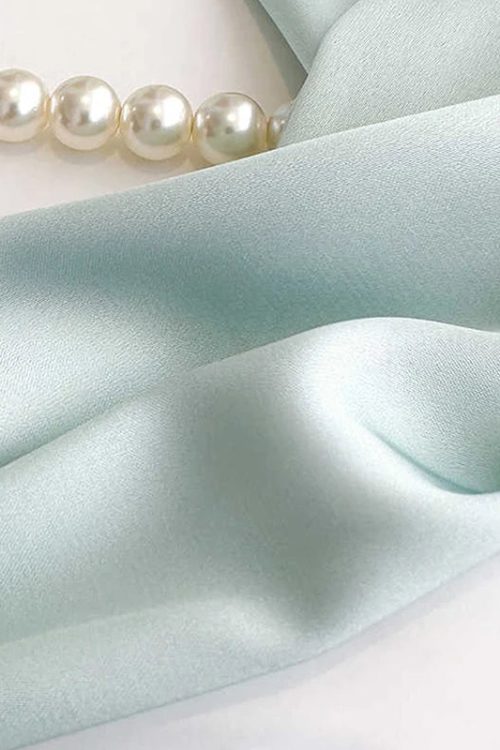 Silk Scarf Pearl Necklace
