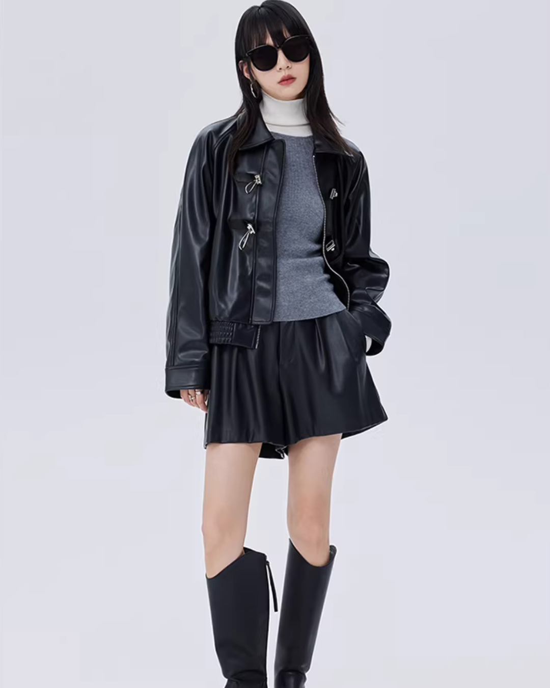 Silver Buckle Leather Jacket Silver Buckle Leather Jacket