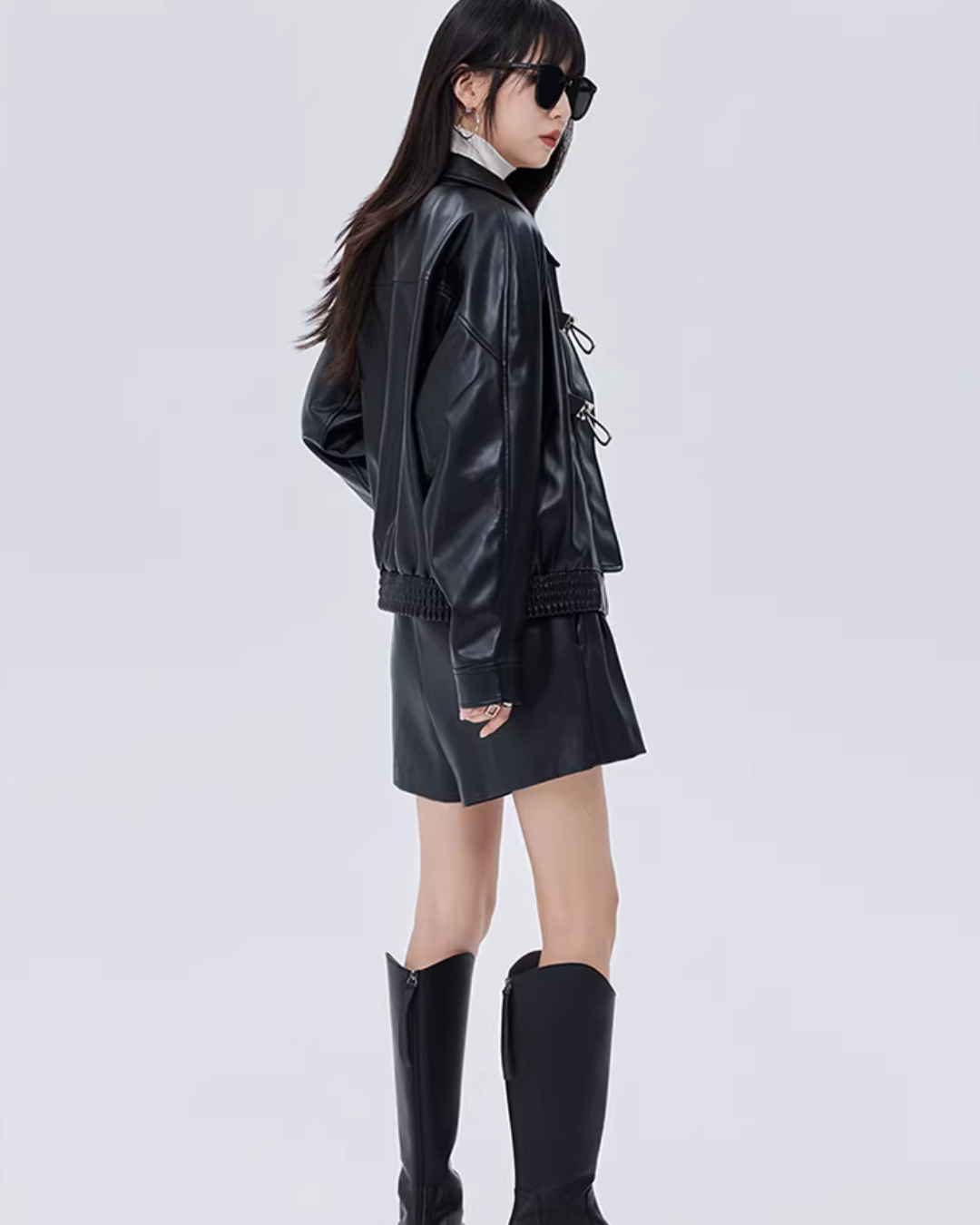 Silver Buckle Leather Jacket Silver Buckle Leather Jacket