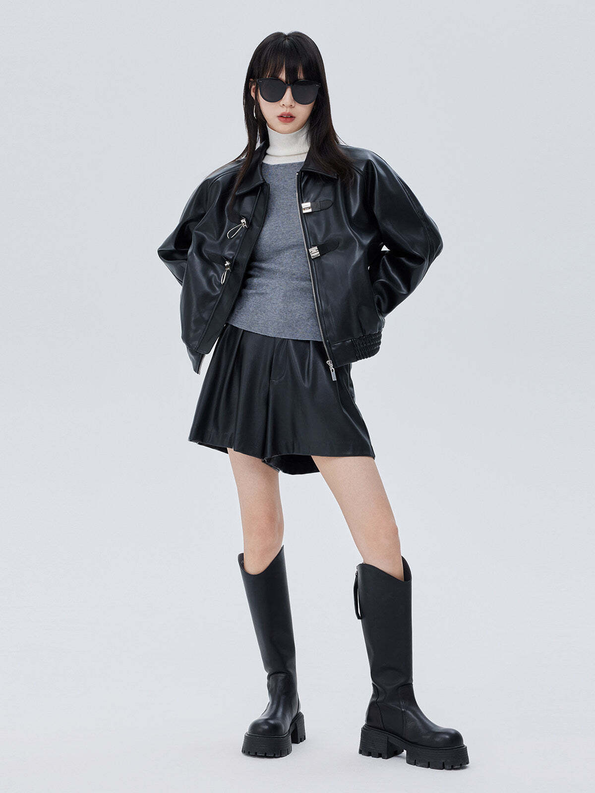 Silver Buckle Leather Jacket Silver Buckle Leather Jacket