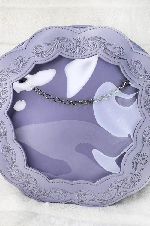 Silver Ita Bag with Clear Window for Pin Display