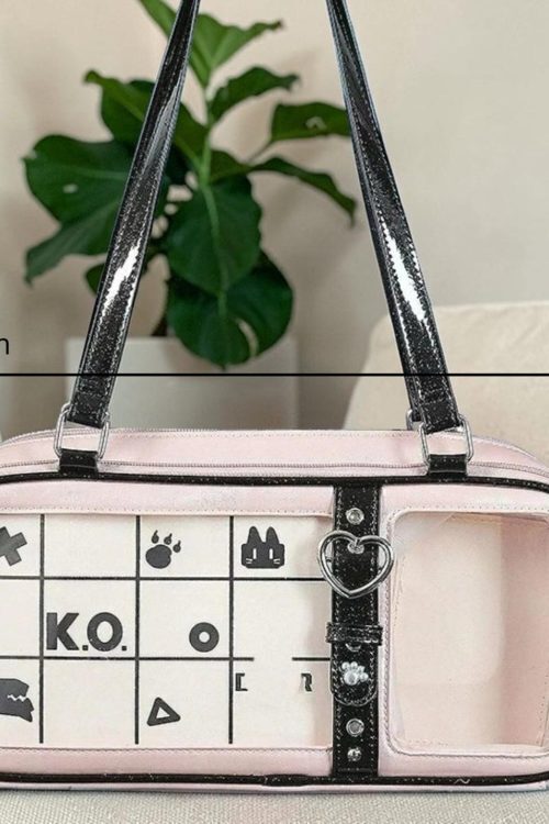 Silver Kawaii Convertible Ita Bag for Pin Display