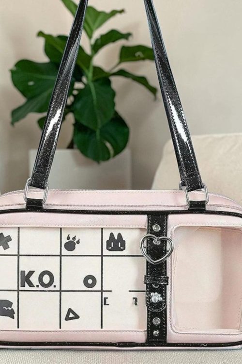 Silver Kawaii Convertible Ita Bag for Pin Display