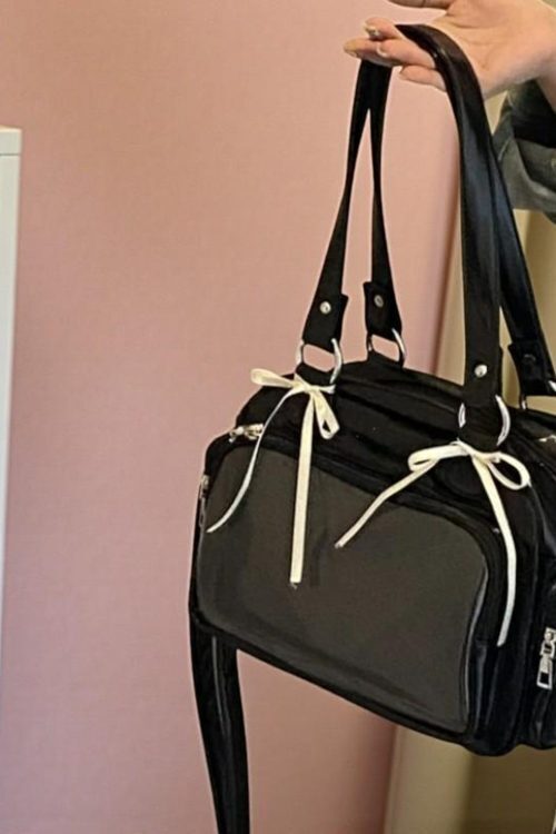 Silver Kawaii Convertible Ita Bag with Clear Window for Pin Display