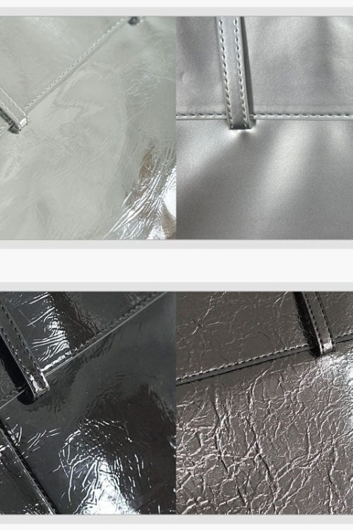 Silver Y2K Ita Tote Bag for Plushies and Pins