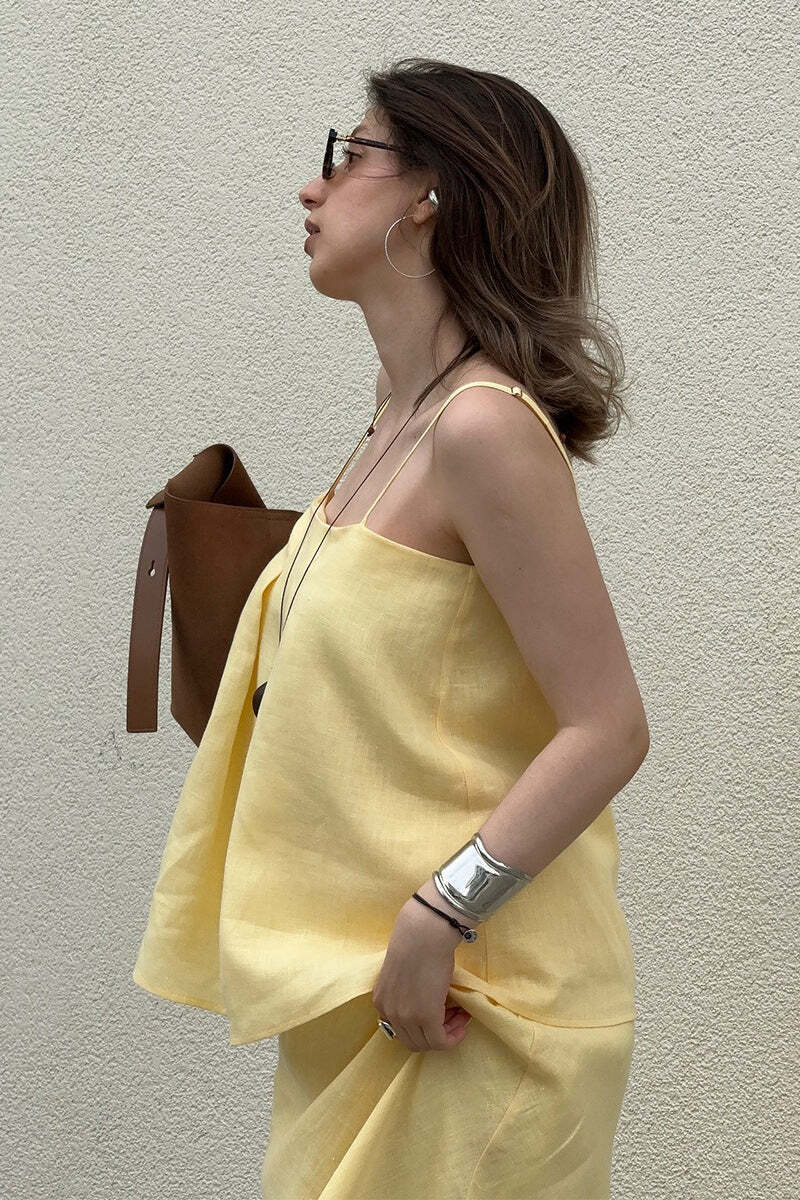 Sleeveless Casual Cami Mermaid Skirt Set Sleeveless Casual Cami Mermaid Skirt Set