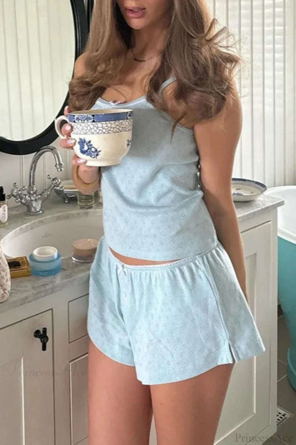 Sleeveless Crop Cami Lounge Set Sleeveless Crop Cami Lounge Set