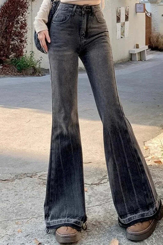 Slim Fit Elastic Bell Bottom Jeans Slim Fit Elastic Bell Bottom Jeans