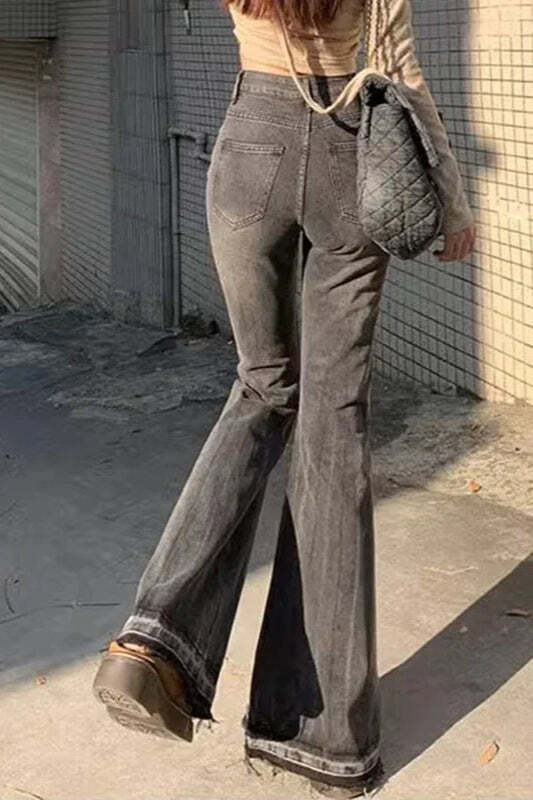 Slim Fit Elastic Bell Bottom Jeans Slim Fit Elastic Bell Bottom Jeans