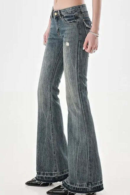 Slim Fit Low Waist Micro Flare Jeans Slim Fit Low Waist Micro Flare Jeans