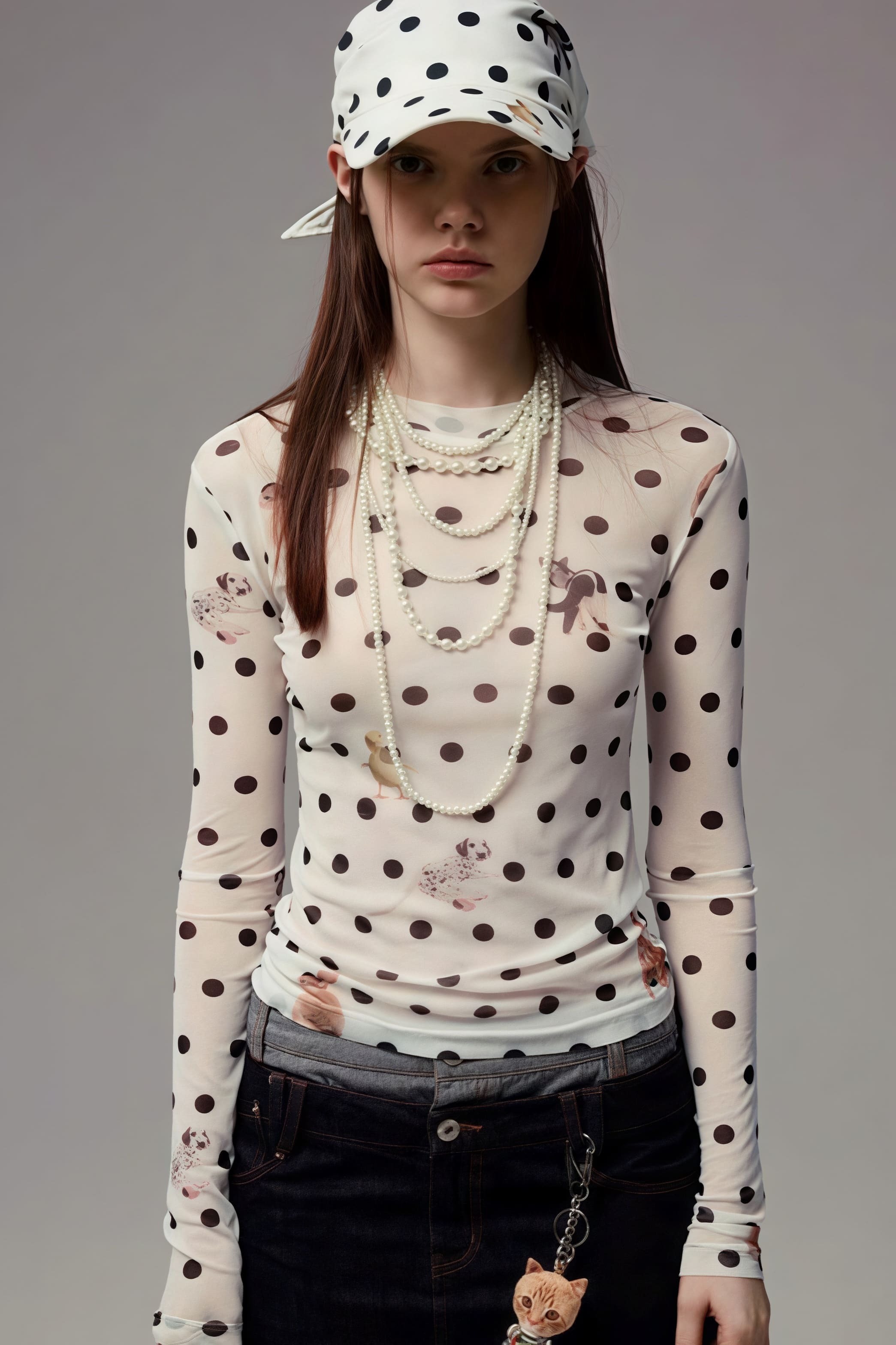 Slim Fit Short Length Animal Print Blouse