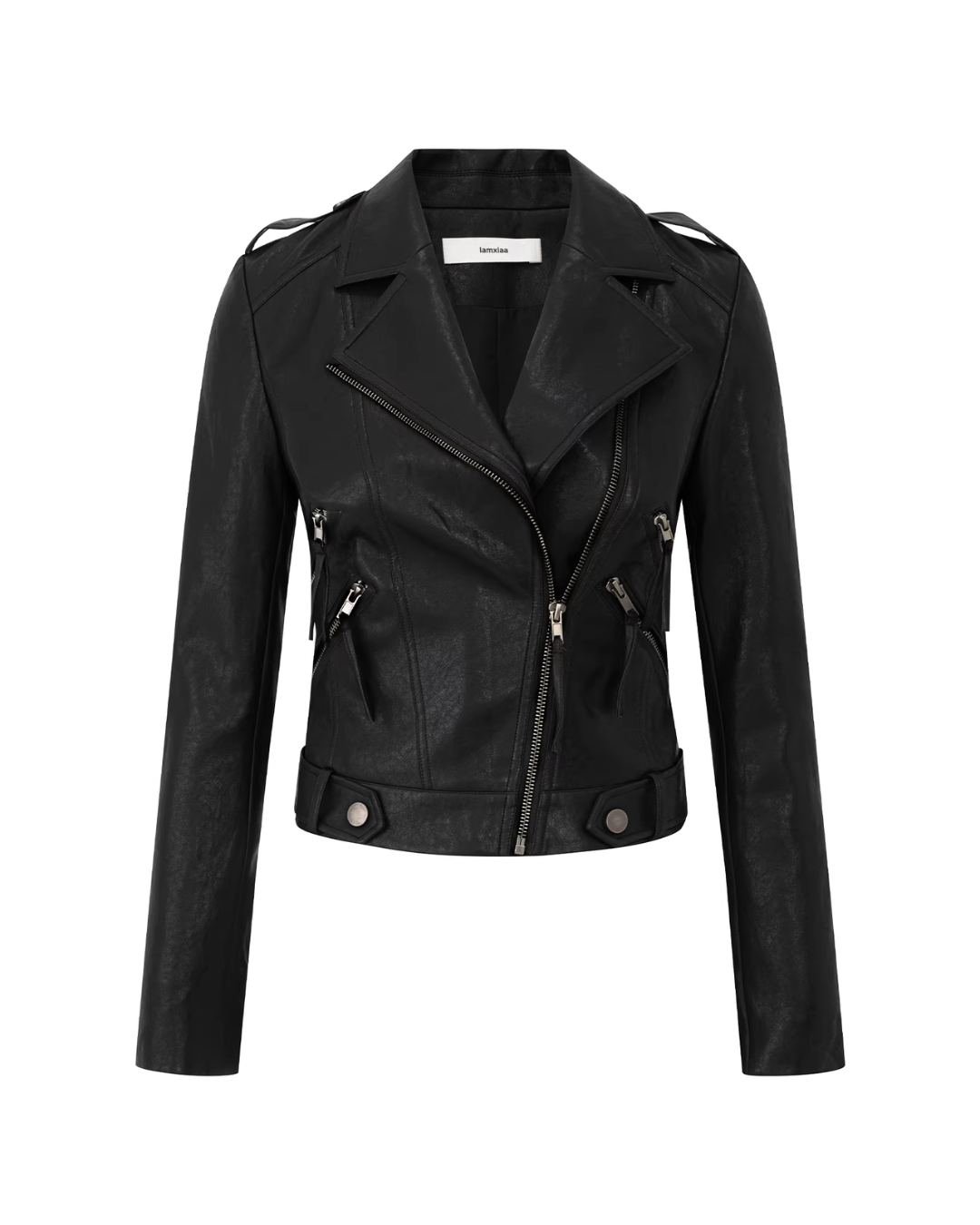 Slim Short Leather Jacket Slim Short Leather Jacket