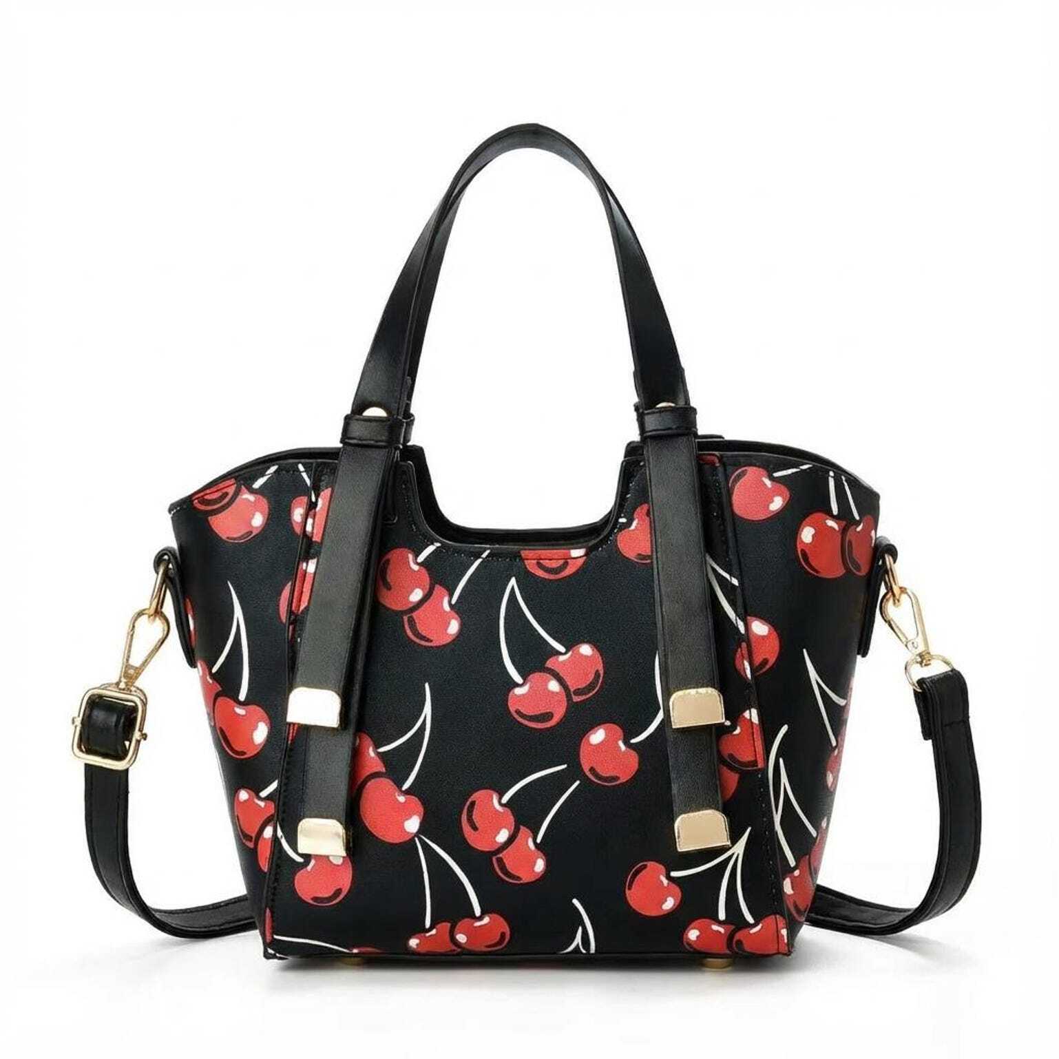 Small Black Cherry Crossbody Bag Small Black Cherry Crossbody Bag