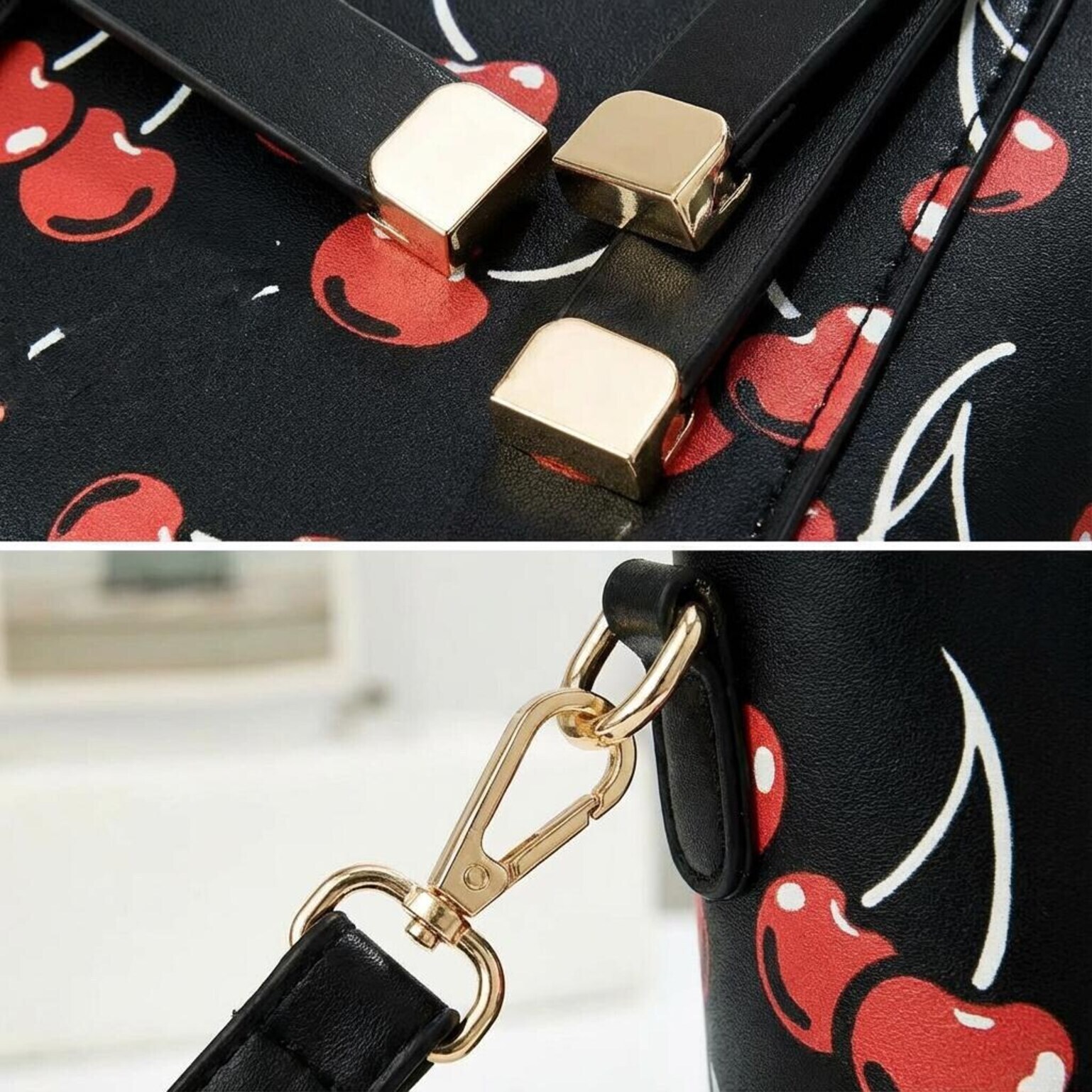 Small Black Cherry Crossbody Bag Small Black Cherry Crossbody Bag