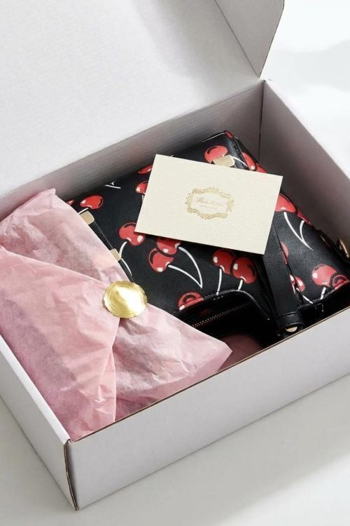 Small Black Cherry Crossbody Bag