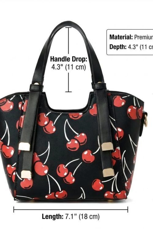 Small Black Cherry Crossbody Bag