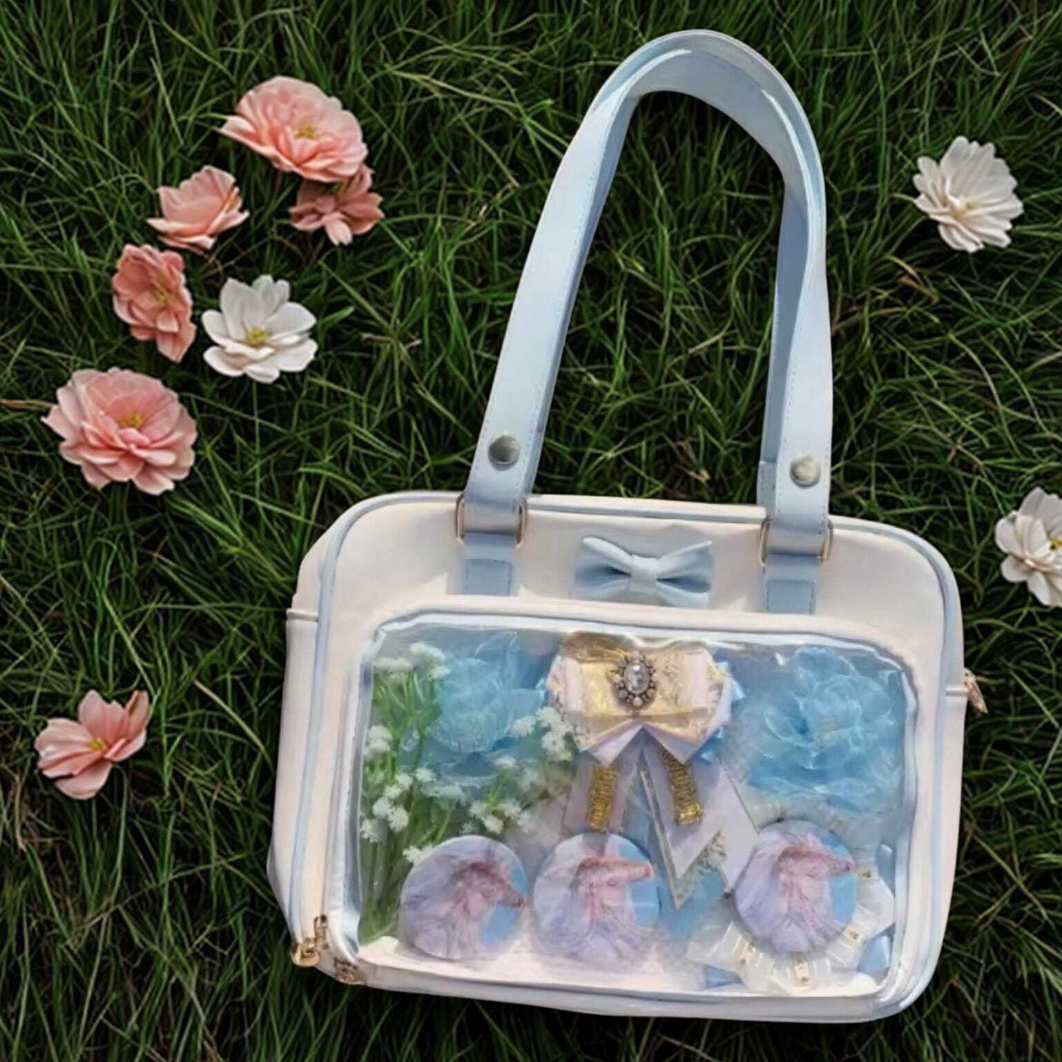 Small Black Convertible Ita Bag for Pin Display Small Black Convertible Ita Bag for Pin Display