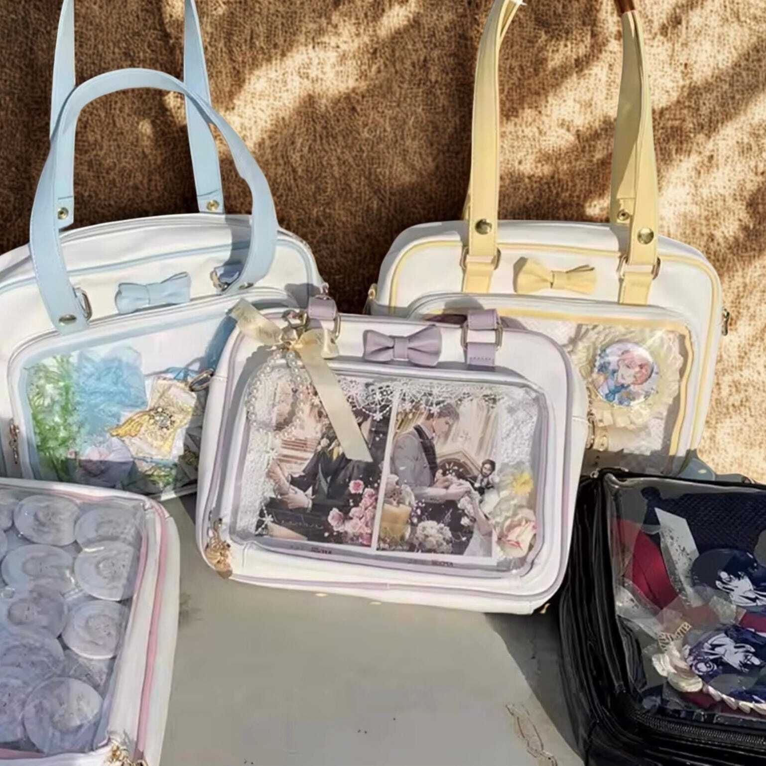 Small Black Convertible Ita Bag for Pin Display Small Black Convertible Ita Bag for Pin Display