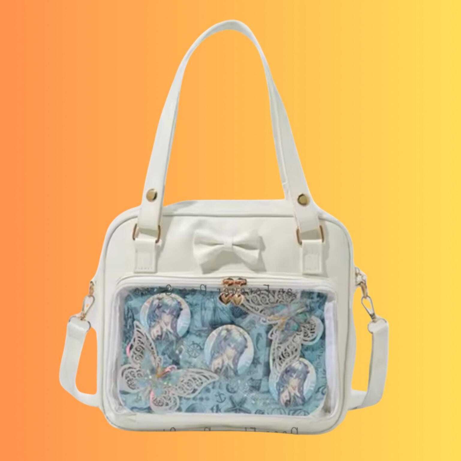 Small Black Convertible Ita Bag for Pin Display Small Black Convertible Ita Bag for Pin Display