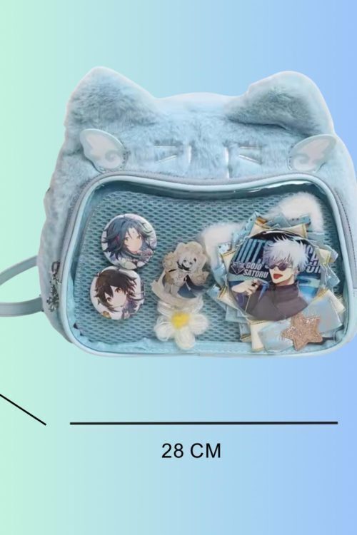 Small Black Convertible Ita Bag for Plushies and Pins