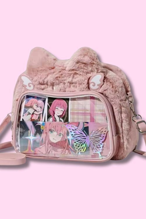 Small Black Convertible Ita Bag for Plushies and Pins