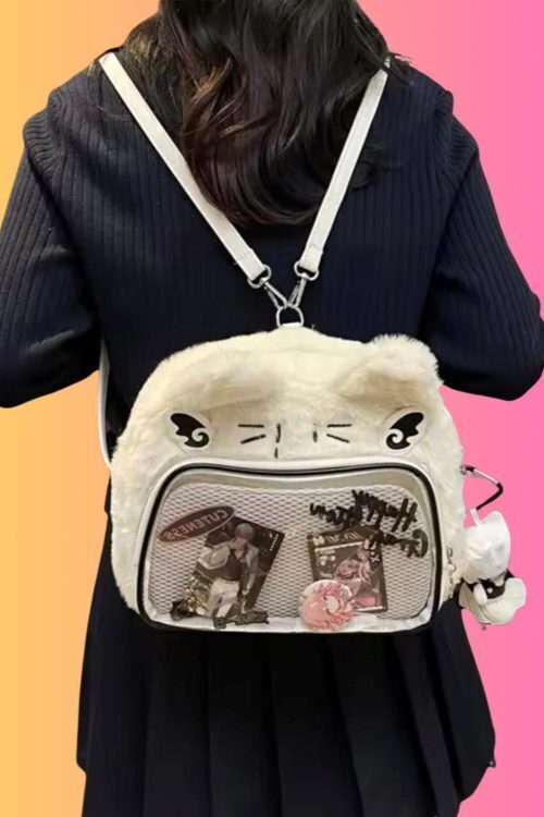 Small Black Convertible Ita Bag for Plushies and Pins