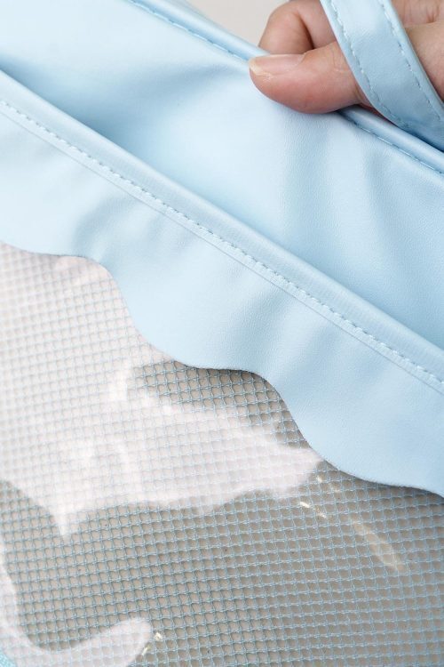 Small Black Convertible Ita Bag with Clear Window for Plushies and Pins