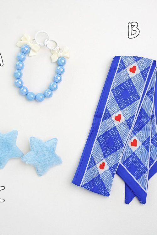 Small Blue Kawaii Convertible Ita Bag with Clear Window for Pin Display