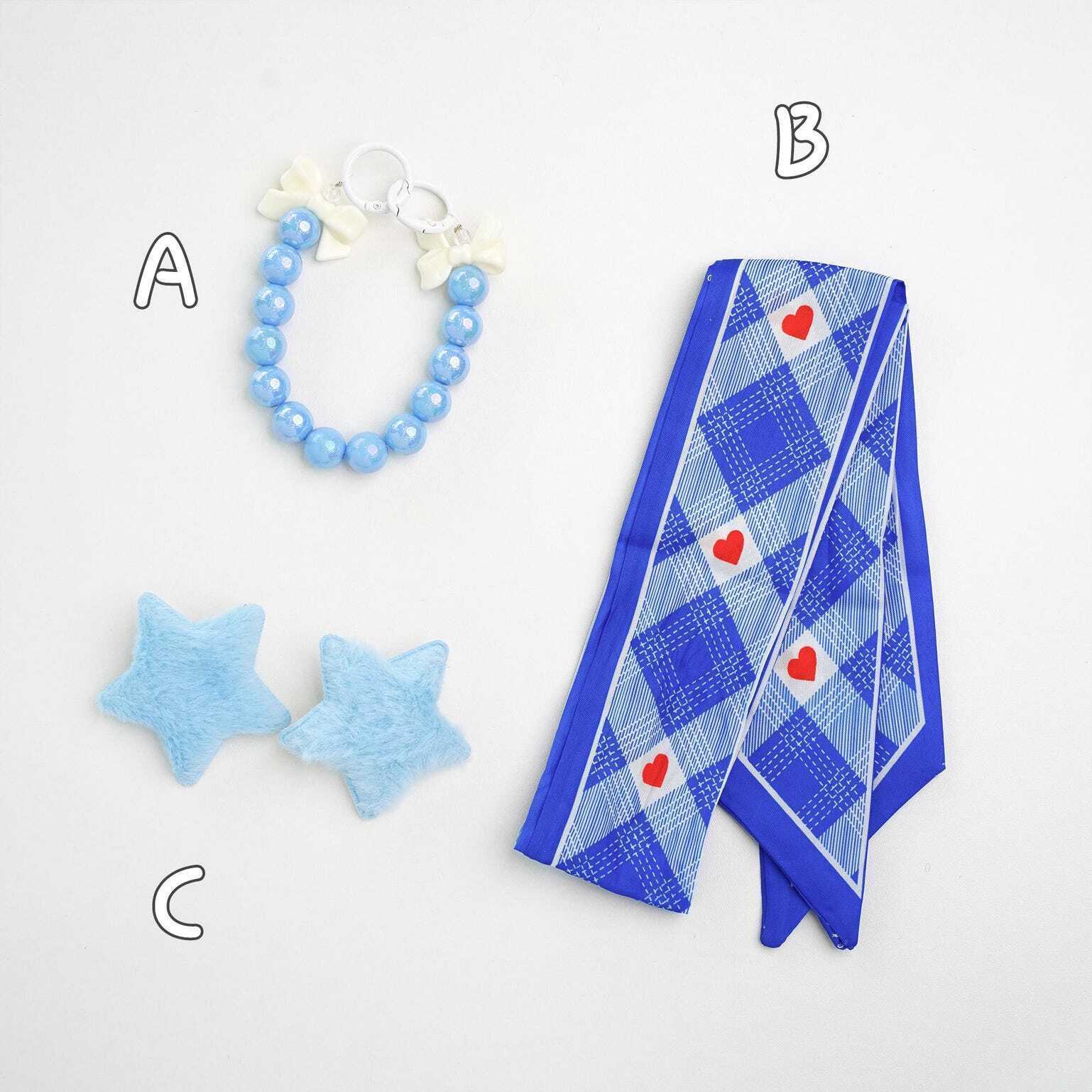 Small Blue Kawaii Convertible Ita Bag with Clear Window for Pin Display Small Blue Kawaii Convertible Ita Bag with Clear Window for Pin Display