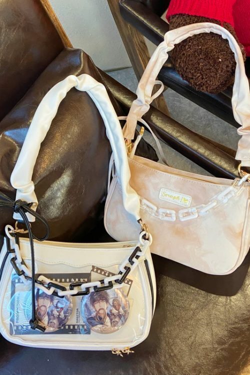 Small Convertible Ita Bag with Clear Window for Pin Display