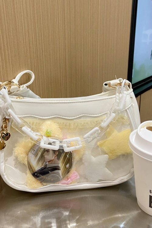 Small Convertible Ita Bag with Clear Window for Pin Display
