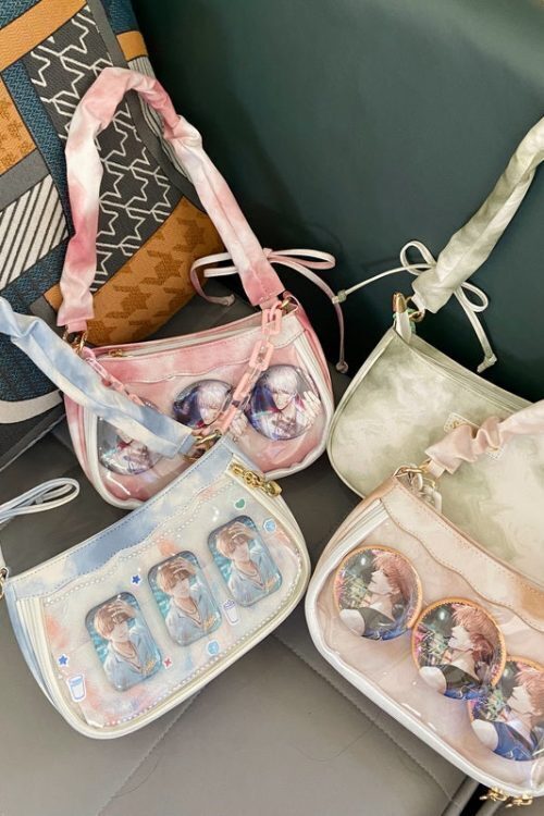 Small Convertible Ita Bag with Clear Window for Pin Display