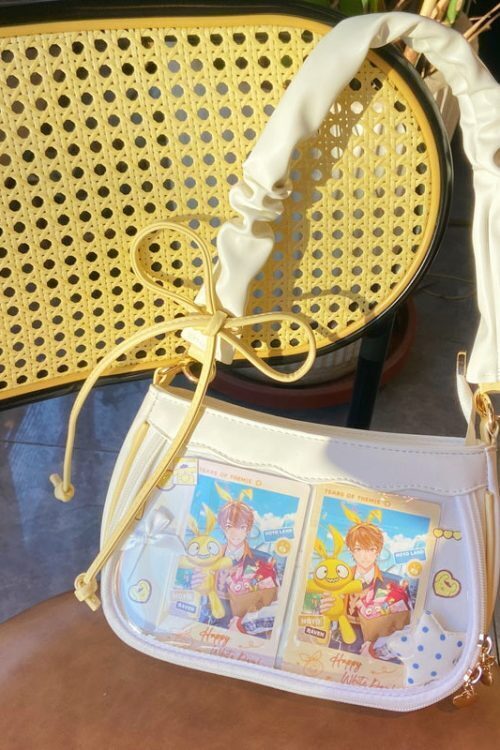 Small Convertible Ita Bag with Clear Window for Pin Display