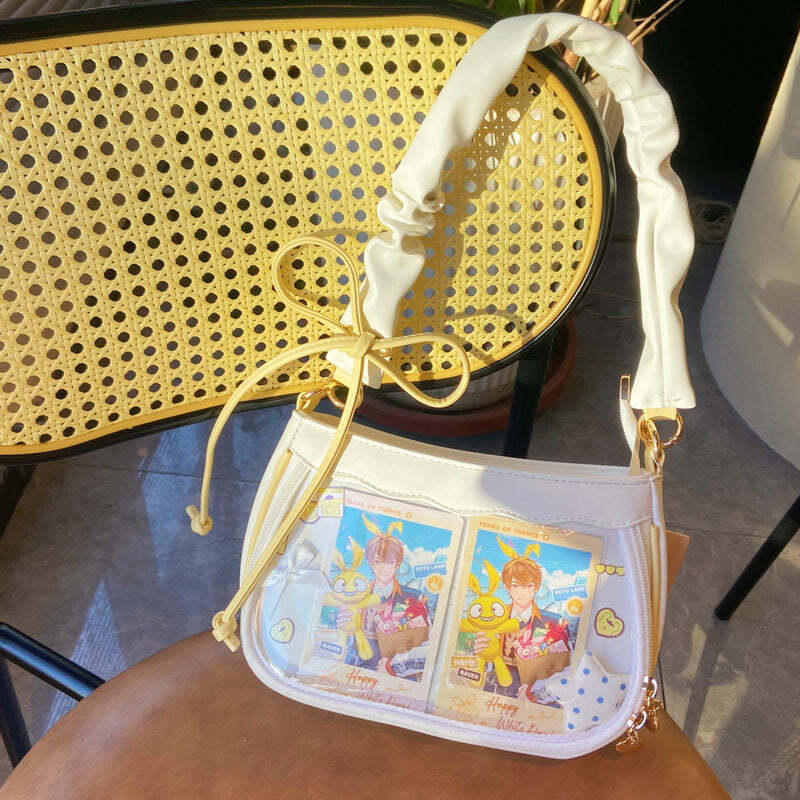Small Convertible Ita Bag with Clear Window for Pin Display Small Convertible Ita Bag with Clear Window for Pin Display