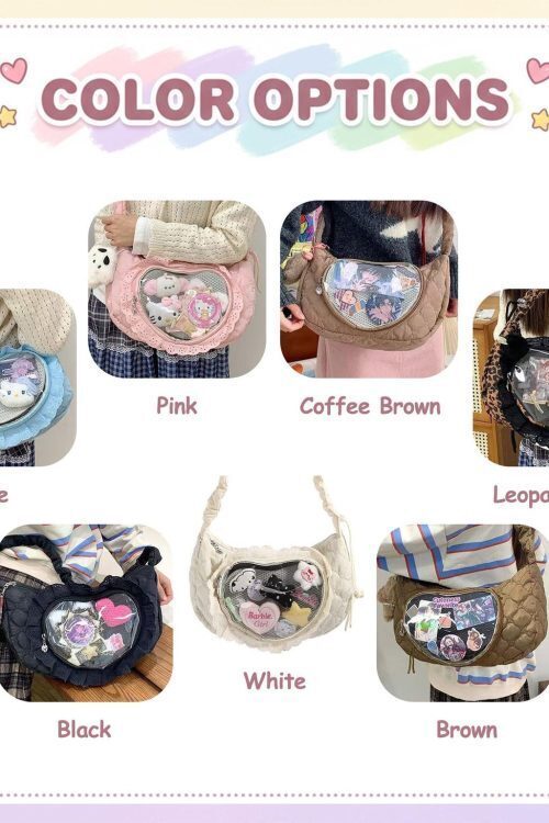 Small Convertible Ita Bag with Clear Window for Pin Display