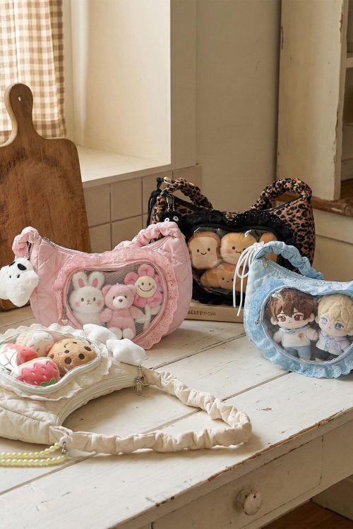 Small Convertible Ita Bag with Clear Window for Pin Display