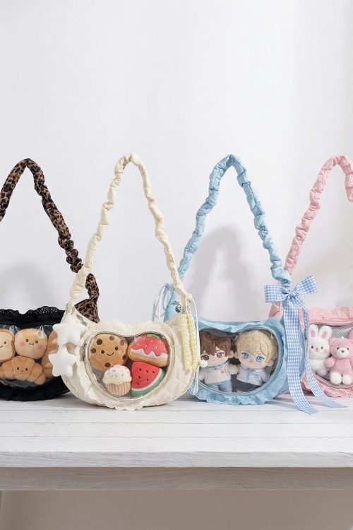 Small Convertible Ita Bag with Clear Window for Pin Display