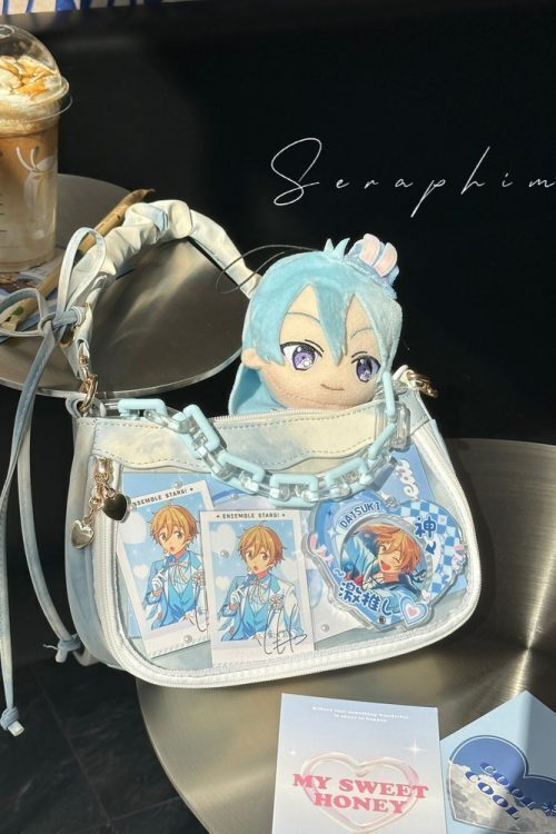Small Convertible Ita Bag with Clear Window for Pin Display