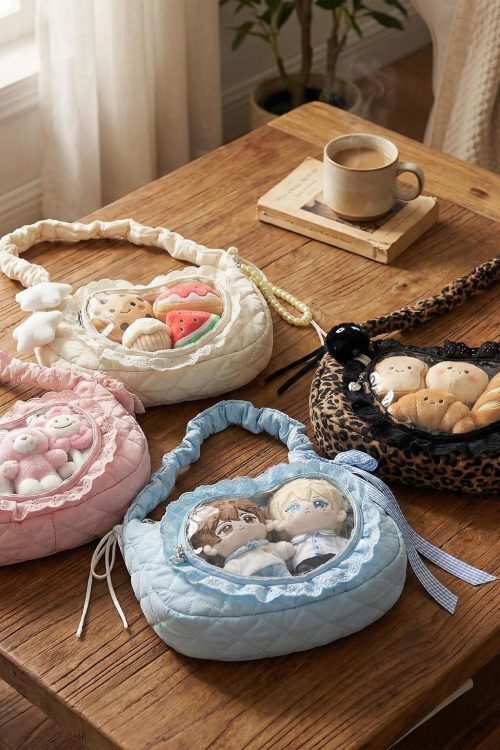 Small Convertible Ita Bag with Clear Window for Pin Display