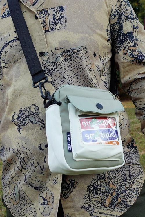 Small Convertible Ita Bag with Clear Window for Pin Display